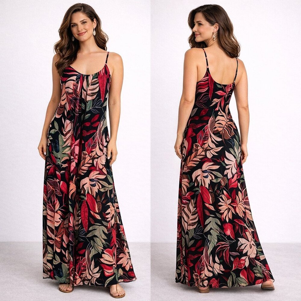 Cynthia Rowley tropical tank and colorful maxi dress - size small